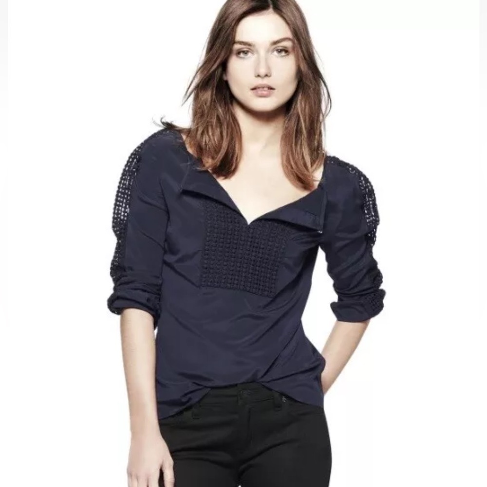 Tory Burch Silk Lillian Blouse, size 10 - Picture 2 of 13
